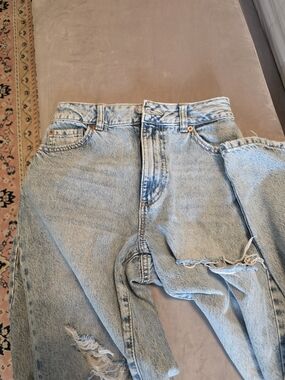Garage And Levi Denim Light Wash Wide Leg Jeans